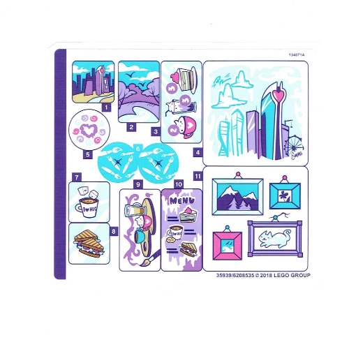 Lego Sticker Sheet for Set 41336-1 / [No Color/Any Color]