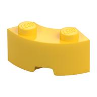 Lego Brick Round Corner 2 x 2 Macaroni with Stud Notch and Reinforced Underside [New Style] / Yellow