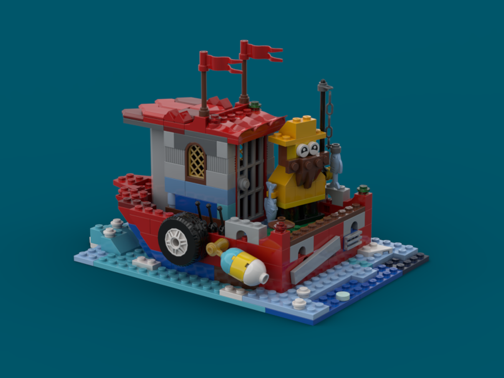 Lego 11020 Medieval Tugboat with Fisherman