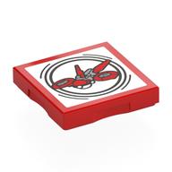 Lego Tile Special 2 x 2 with SMART Tag with Drone Plane Print