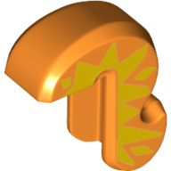 Lego Animal Body Part, Cat Tail with Yellow Pattern print