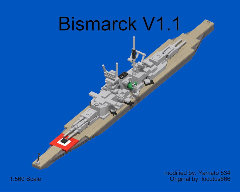 Lego 1:560 Scale Bismarck(Version 1.1)