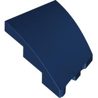 Lego Brick Wedged, Curved 3 x 2 with Stud Notch Left / Dark Blue
