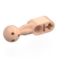 Lego Technic Beam 1 x 2 with Ball Joint Holes in Ball / Light Nougat