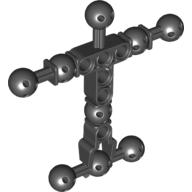 Lego Large Figure Skeletal, Torso with 9 Ball Joints, and 6 Holes, Medium / Black