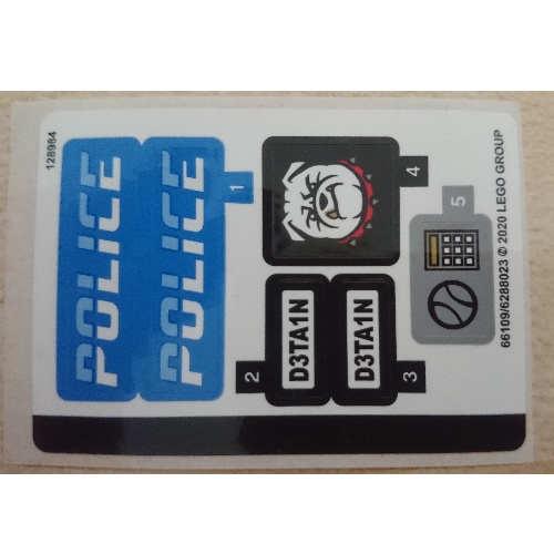 Lego Sticker Sheet for Set 60242-1 / [No Color/Any Color]