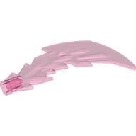 Lego Wave / Lightning 5 x 6 with Axle Hole / Trans-Dark Pink