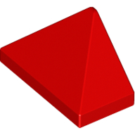 Lego Brick Sloped 45° 2 x 1 Triple with Inside Stud Holder / Red