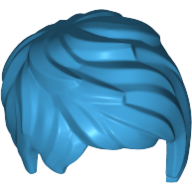 Lego Hair Short Tousled with Side Part / Dark Azure