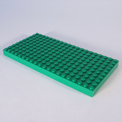 Lego Brick 10 x 20 with Bottom Tubes in single row around edge, with dual '+' Cross Supports