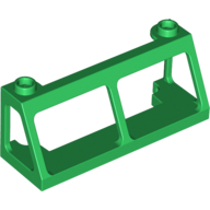 Lego Windscreen 2 x 6 x 2 Train without Glass / Green