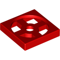 Lego Turntable 2 x 2 Plate, Base / Red