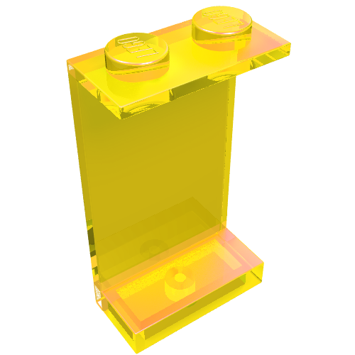 Lego Panel 1 x 2 x 3 - Solid Studs / Trans-Yellow
