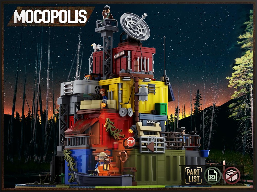 Lego Post Apocalyptic Survivors Base on Docks
