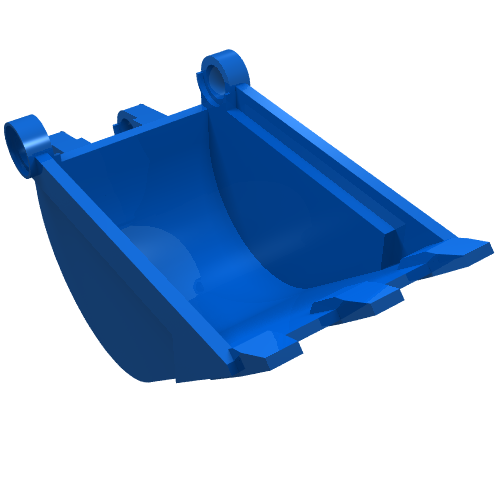 Lego Technic Digger Bucket 4 x 4 x 9 with 3 teeth / Blue