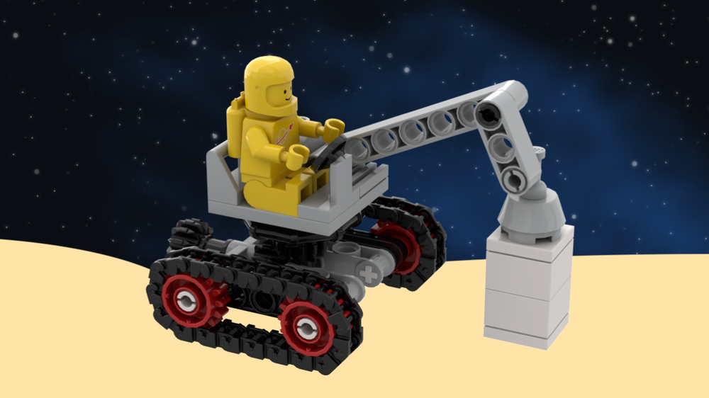 Lego Classic Space Reimagined: Caterpillar Track Crane