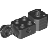 Lego Technic Brick Special 2 x 2 with Axle Hole, Rotation Joint Ball Half [Vertical Side], Vertical Axle Hole End / Black
