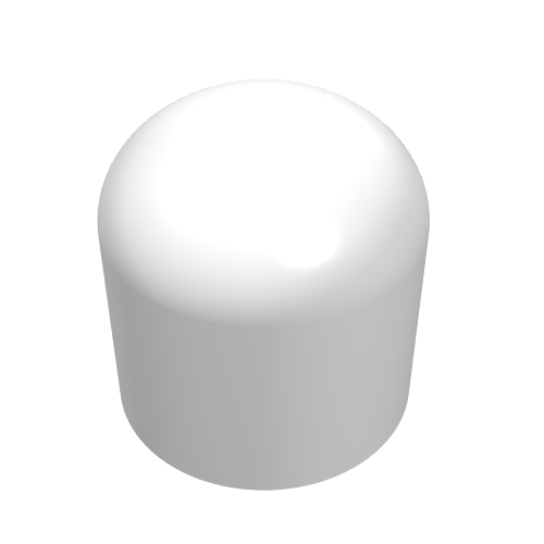 Lego Brick Round 1 x 1 x 2/3 Light Bulb Cover / White