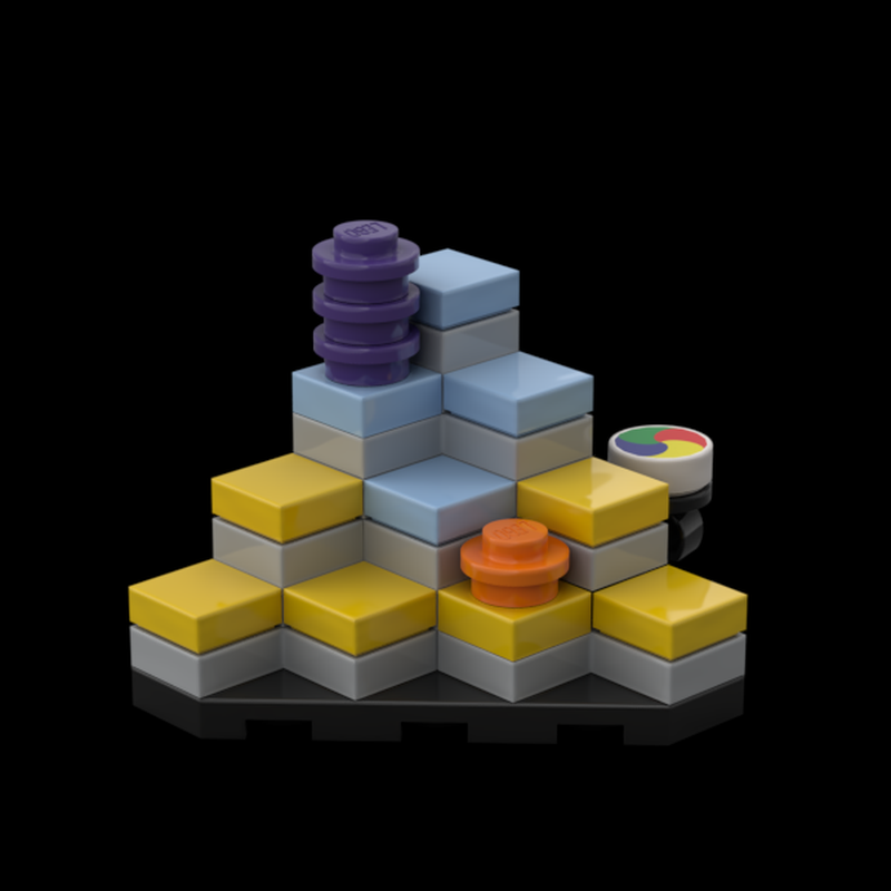 Lego Microscale Q*bert