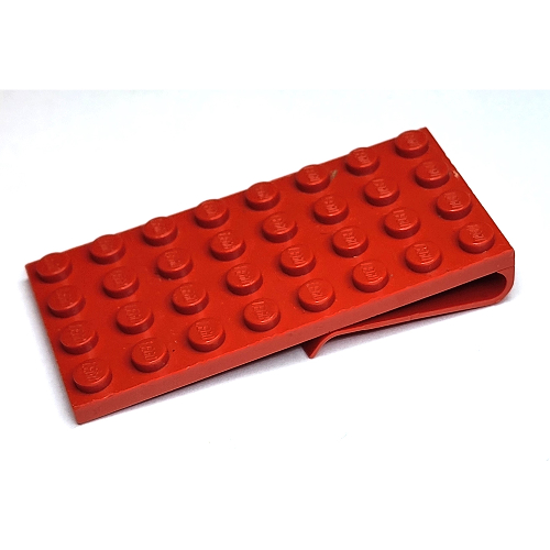 Lego Scala, Plate Special 4 x 8 with Clip / Red