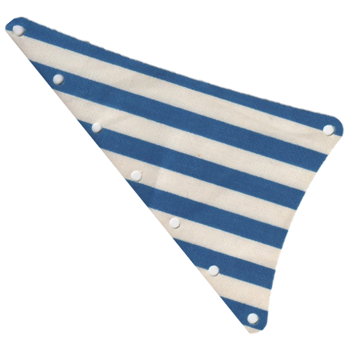 Lego Sail, Triangular, 15 x 22 with Blue Thin Stripes Print