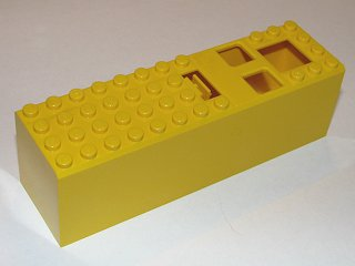 Lego Electric 9V Battery Box 4 x 14 x 4 Cover / Yellow