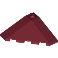 Lego Brick Wedged, Sloped 18° 4 x 4 Corner / Dark Red