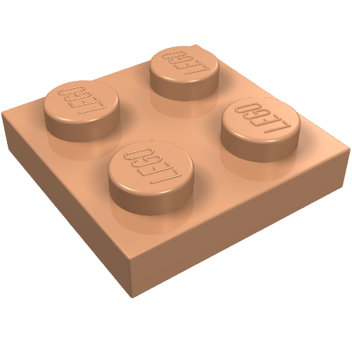 Lego Plate 2 x 2 / Nougat