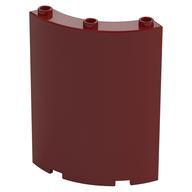 Lego Panel 4 x 4 x 6 Quarter Cylinder / Dark Red