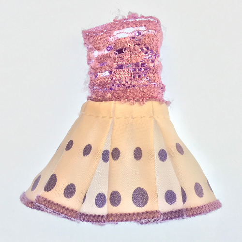 Lego Belville, Dress, Adult, Sleeveless Net Top, White Skirt with Purple Dots Pattern / Dark Purple