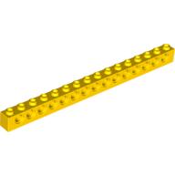 Lego Technic Brick 1 x 16 [15 Pin Holes] / Yellow