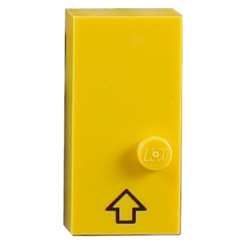Lego Braille Brick 2 x 4 with 1 Stud ⠠ and Up Arrow Print