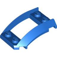 Lego Wheel Arch, Curved Wedge 4 x 3 with 2 x 2 Opening and 4 Studs / Blue