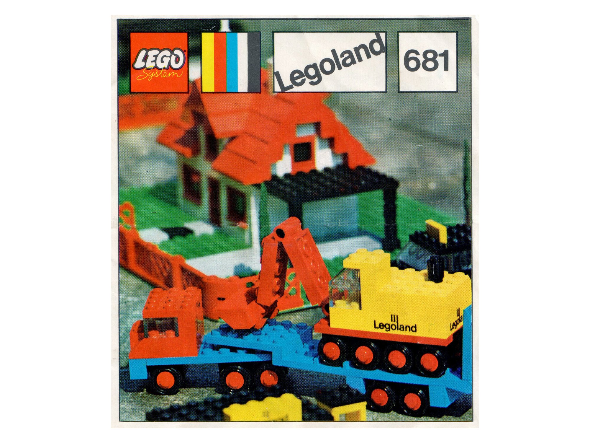 Lego Low-Loader with 4 Wheel Excavator
