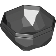 Lego Rock Boulder, Bottom / Black