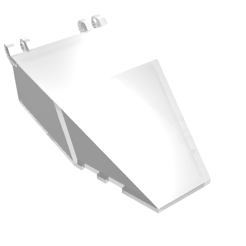 Lego Windscreen 7 x 4 x 1 2/3 with Hinges / Trans-Clear