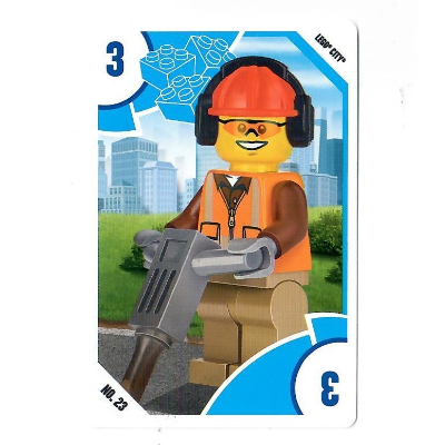 Lego Trading Card, Toys 'R' Us - City - 3 Construction Worker / [No Color/Any Color]