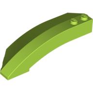 Lego Brick Wedged, Curved 8 x 3 x 2 Open Right / Lime