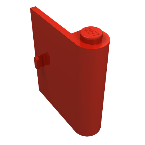 Lego Door 1 x 3 x 3 Right / Red