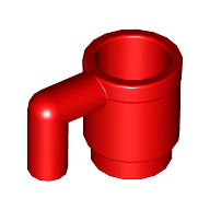 Lego Equipment Cup / Mug [Plain] / Red