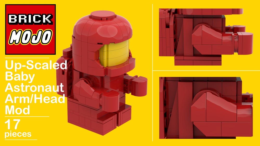 Lego Up-Scaled Baby Astronaut Arm/Head Mod