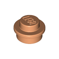 Lego Plate Round 1 x 1 with Solid Stud / Nougat