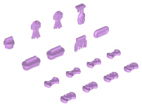 Lego Friends Accessories, Animal Show and Grooming Supplies, 16 in Bag (Multipack)