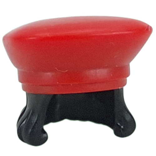 Lego Hat Wide with Mid-Length Hair Black Pattern