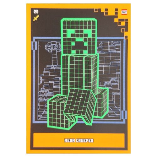 Lego Trading Card, Minecraft Series 2 Boom-Bastic, Standard Card - Neon Creeper / [No Color/Any Color]