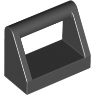 Lego Tile Special 1 x 2 with Handle / Black