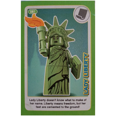 Lego Trading Card, Create the World Incredible Inventions - Lady Liberty