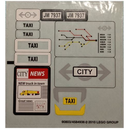 Lego Sticker Sheet for Set 7937-1