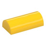 Lego Brick Curved 2 x 4 Double, No Studs, without Groove / Yellow