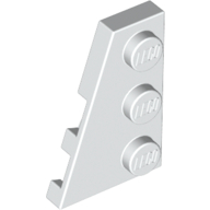 Lego Wedge Plate 3 x 2 Left / White